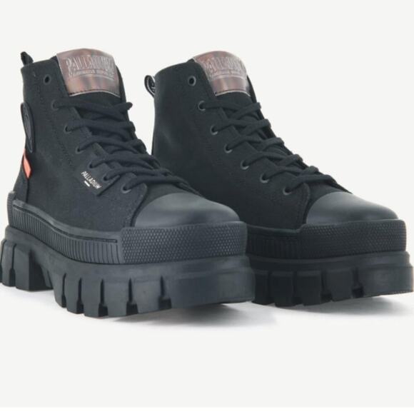 Palladium Women's Revolt Hi TX Boot 7.5 Black Sneakers - Picture 1 of 8